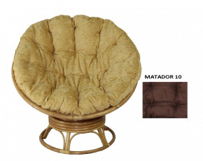 Кресло Papasan Swivel (Ротанг №4, ткань Matador 010) в Ленске - lensk.mebelnovo.ru | фото