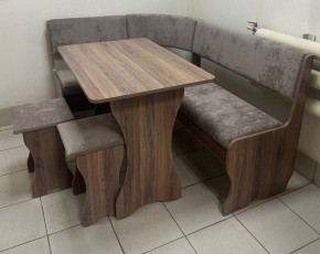 Кухонный уголок Миссия V велюр(серый) в Ленске - lensk.mebelnovo.ru | фото