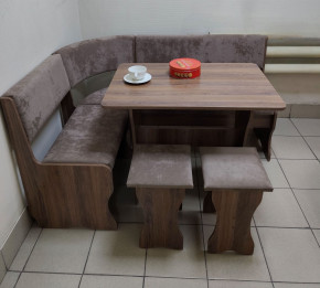 Кухонный уголок Миссия V велюр(серый) в Ленске - lensk.mebelnovo.ru | фото