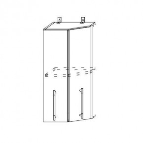 Монако ВПТ 400 шкаф верхний угловой в Ленске - lensk.mebelnovo.ru | фото