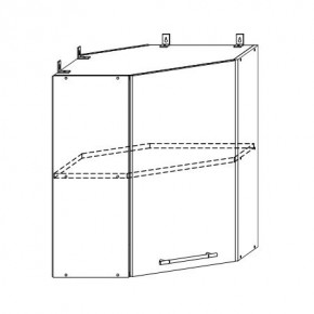 Монако ВПУ 600 шкаф верхний угловой в Ленске - lensk.mebelnovo.ru | фото
