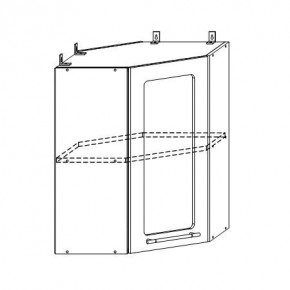 Монако ВПУС 550 шкаф верхний угловой в Ленске - lensk.mebelnovo.ru | фото