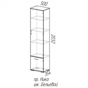 Шкаф бельевой Ника 500 в Ленске - lensk.mebelnovo.ru | фото