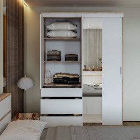 Шкаф-купе Брауни 1.5м в Ленске - lensk.mebelnovo.ru | фото