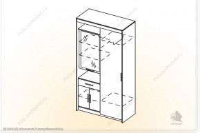 Шкаф Мелисса К-2 (пеликан) в Ленске - lensk.mebelnovo.ru | фото