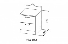 Тумба прикроватная Diamante ТДИ 400-1 в Ленске - lensk.mebelnovo.ru | фото